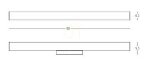 Wandleuchte Zambelis LED 21W 3000K Chrom IP44 Weißer Opal small 2