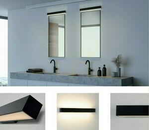 Wandleuchte Zambelis LED 15W 3000K Schwarz matt IP44 60 cm Aluminium small 4