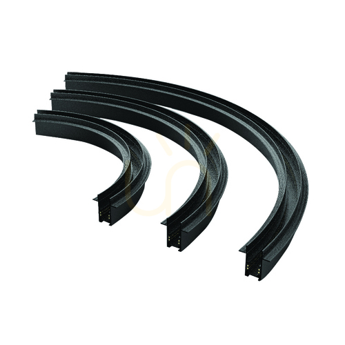 Prüfen Trimless Gebogene Schiene D600mm Schwarz ZAMBELIS