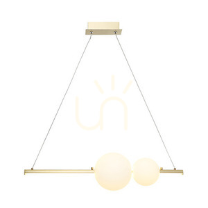 Pendelleuchte Zambelis LED 11W 3000K Gold matt Opalglas dimmbar small 1