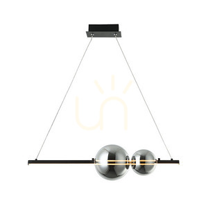 Pendelleuchte LED dimmbar 11W 3000K Schwarz matt Rauchglas Zambelis small 1