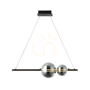 Pendelleuchte LED dimmbar 11W 3000K Schwarz matt Rauchglas Zambelis small 0