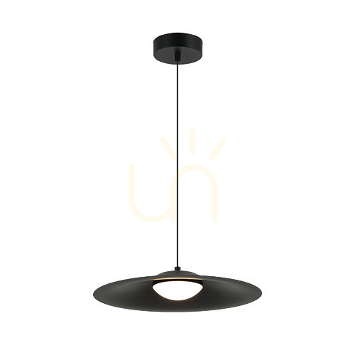 Prüfen Pendelleuchte LED 10W 3000K schwarz matt Zambelis Ø35 cm