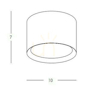 Deckenleuchte LED 8W 3000K sandweiß Zambelis Aluminium small 2