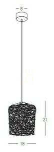 Pendelleuchte Zambelis Natur Schwarz Weizen geflochten E27 18 cm small 2