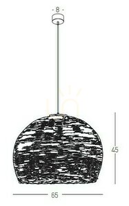 Pendelleuchte Bambus Schwarz Braun Zambelis E27 65 cm small 2