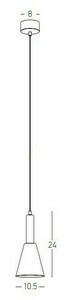 Pendelleuchte LED 7W sand schwarz-gold Zambelis small 2