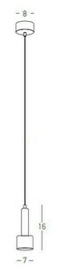 Pendelleuchte LED 7W Zambelis Schwarz Gold 3000K Ø7 cm Metall small 2