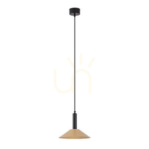 Zambelis 22182 LED-Pendelleuchte, Schwarz-Gold, 7 W, 3000 K, Ø22,5 cm small 1