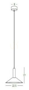 Zambelis 22182 LED-Pendelleuchte, Schwarz-Gold, 7 W, 3000 K, Ø22,5 cm small 2