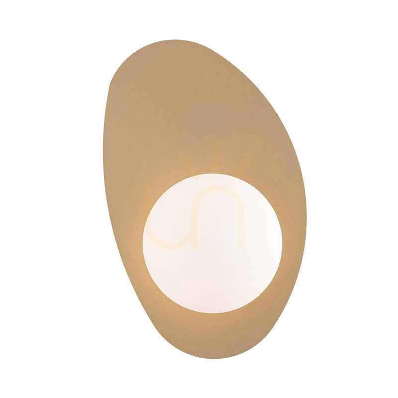 Prüfen Wandleuchte Zambelis Gold E27 Metall Opalglas 1-flammig 30 cm Wandleuchte Zambelis Gold E27 Metall Opalglas 1-flammig 30 cm