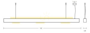 Pendelleuchte LED Up-Down 54W Bronze-Gold Zambelis small 2