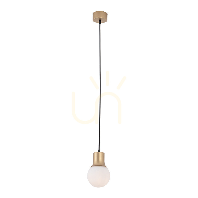 Prüfen Pendelleuchte Zambelis Schwarz matt Gold Opalglas G9 12 cm Pendelleuchte Zambelis Schwarz matt Gold Opalglas G9 12 cm