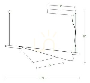 Pendelleuchte LED 18W Sand Schwarz-Bronze Zambelis 3000K 120 cm 2 Pendelleuchte LED 18W Sand Schwarz-Bronze Zambelis 3000K 120 cm small 2
