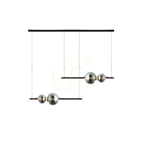 Prüfen Pendelleuchte LED 22W Schwarz matt Rauchglas Zambelis