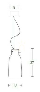 Pendelleuchte Zambelis Weiß matt E27 Lehm Ø13 cm small 1