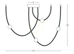 Deckenleuchte LED 42W 3000K Gold matt Zambelis Aluminium Opalglas small 2