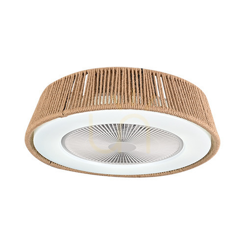 Prüfen Deckenleuchte LED dimmbar 33W 57 cm Weiß Zambelis Metall Hanfseil