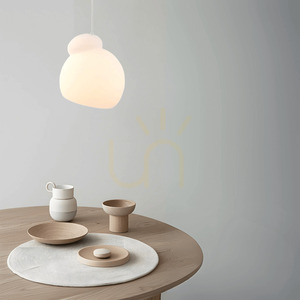 Pendelleuchte Zambelis 23015, Weiß matt, Opalglas, E27, Ø22 cm small 2