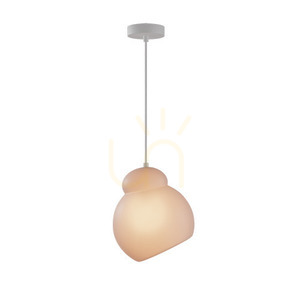 Pendelleuchte Zambelis 23015, Weiß matt, Opalglas, E27, Ø22 cm small 1