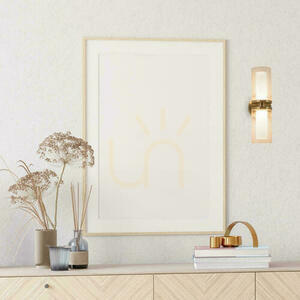 Wandleuchte LED 12W 3000K dimmbar Gold matt Metall Glas Zambelis small 0