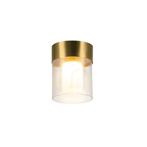 Deckenleuchte Zambelis LED 9W 3000K Gold matt Metall Glas dimmbar 11 cm small 0