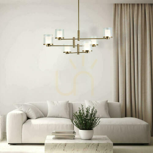 Prüfen Pendelleuchte Zambelis LED 42W 3000K Gold matt Metall Glas dimmbar