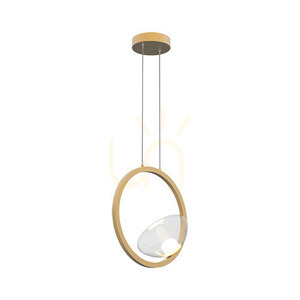 Pendelleuchte Zambelis LED 7W 3000K Gold matt Aluminium Glas Dimmbar small 1