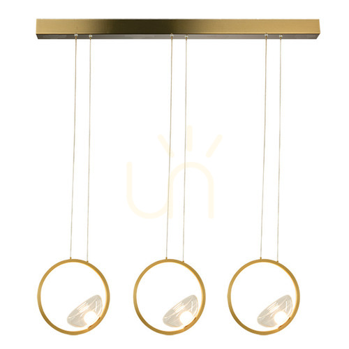Prüfen Line LED-Leuchte 21W 3000k Aluminium-Glas Gold ZAMBELIS