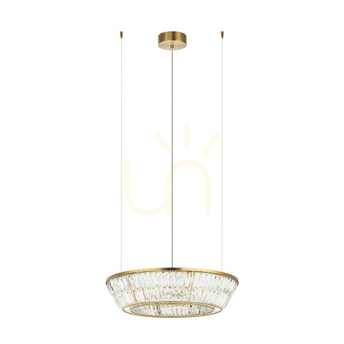 Prüfen Pendelleuchte Zambelis LED 38W 3000K Antik-Messing Metall Kristall Ø60 cm