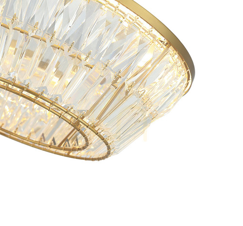 Prüfen Zambelis 23047 LED-Deckenleuchte, Antikmessing und Kristall, 60 cm, 38 W, 3000 K