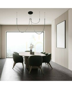 Pendelleuchte Zambelis 23051 LED 46W 3000K schwarz matt 160 cm small 3