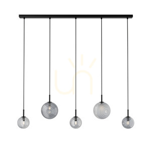 Linienleuchte 5χg9 MAX 5W Metall-Glas, Klar-Frost Weiß-geräuchert ZAMBELIS small 1