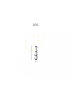 LED-Pendelleuchte Zambelis 23062, Gold matt und Champagnerglas, 12 W 3000 K small 2