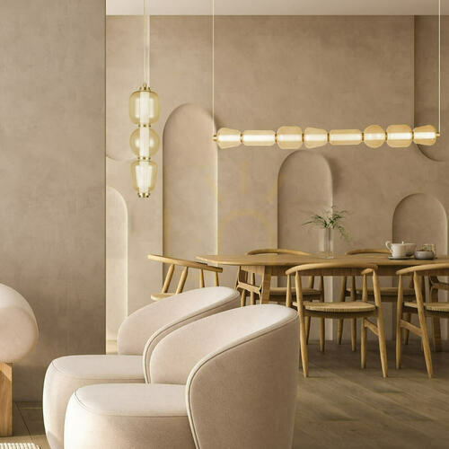Prüfen Pendelleuchte Zambelis LED 12W 3000K Gold-Champagnerglas Metall