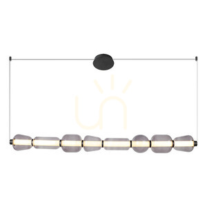Pendelleuchte LED 37W 3000K Metall Glas Schwarz matt Zambelis small 0