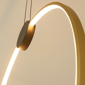 Pendelleuchte LED 24W 3000K schwarz matt gold Ø60 cm Zambelis small 2