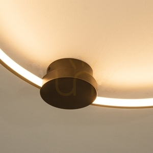 Plafond LED Zambelis 24W 3000K Schwarz Gold Ø60 cm Aluminium Silikon small 2