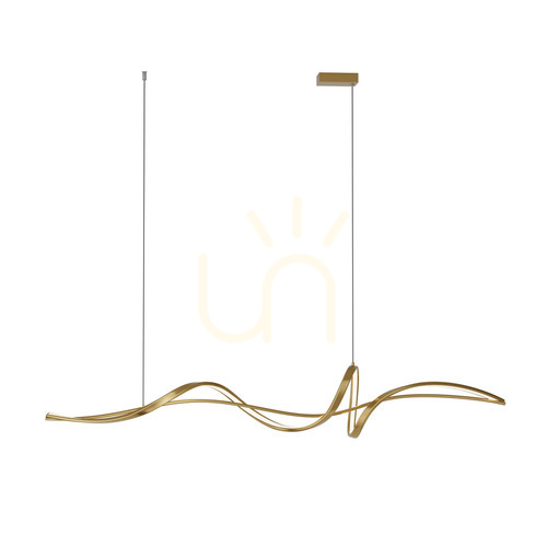 Prüfen Zambelis 23108 LED-Pendelleuchte Gold matt 27W 3000K 140 cm