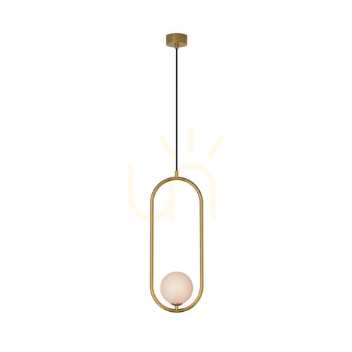 Prüfen Pendelleuchte Zambelis 23135 Gold matt, Opalglaskugel, G9