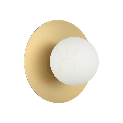 Prüfen Wandleuchte Zambelis G9 7W Gold matt Metall Opalglas 21 cm