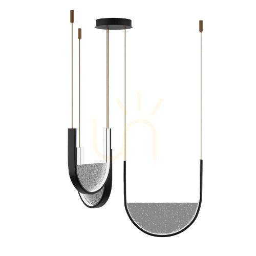 Prüfen Zambelis 23168 LED-Pendelleuchte schwarz 54 W 4312 lm CCT 3000/4000 K 66 cm