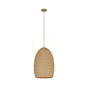Pendelleuchte Zambelis Rattan Gold E27 Max. 20W Ø35 cm small 1