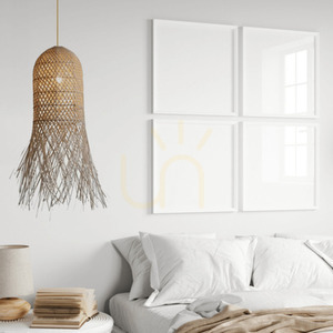 Pendelleuchte E27 Rattan Gold Zambelis Ø25 cm small 0