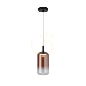 Pendelleuchte LED 12W 3000K Schwarz Kupfer Glas Zambelis small 1