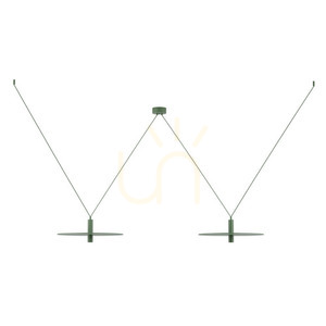 Pendelleuchte LED 2x7W 3000K Metall Armeegrün Zambelis small 1