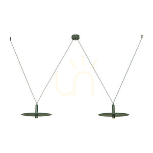 Pendelleuchte LED 2x7W 3000K Metall Armeegrün Zambelis small 0