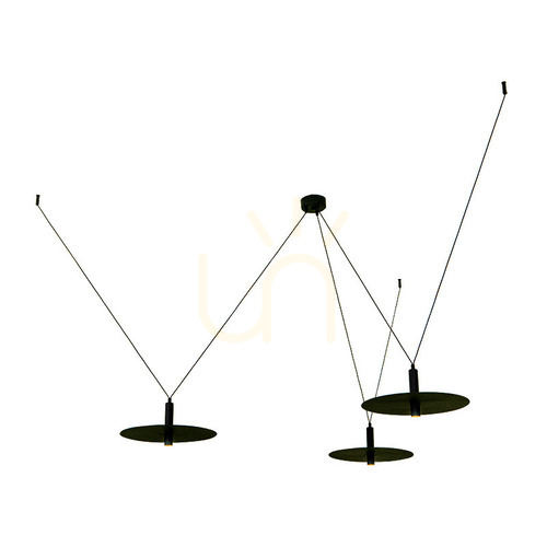 Prüfen Pendelleuchte LED 3x7W 3000K schwarz Metall Zambelis