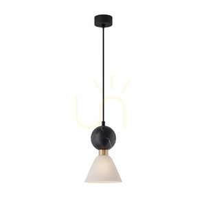 Pendelleuchte Zambelis E14 Schwarz Marmor Messing 16 cm small 1