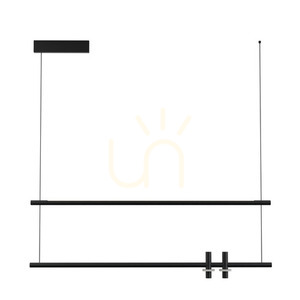 Zambelis LED-Pendelleuchte Schwarz Marmor 3000K 2x7W+20W small 1